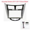 Установочный к-т для штатной а/м 9" Hyundai Solaris 2011-2017 Silver-Black + проводка