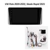 Установочный к-т для штатной а/м 10" VW Polo 2020-2022, Skoda Rapid 2021 + проводка CAN