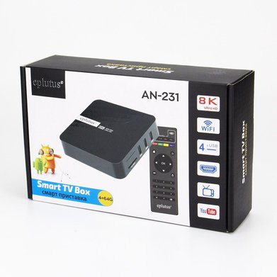 Фото Smart TV BOX Eplutus AN-231 (CPU 4-x, 4/64Gb, Android 12)