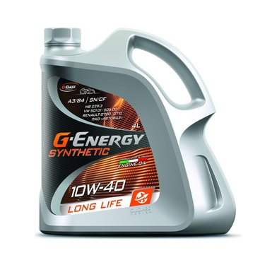 Масло моторное G-Energy Synthetic Long Life 10w40 A3/B4 4л