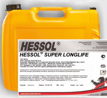 Масло моторное HESSOL Super Longlife 10w40 п/син. диз. 20л