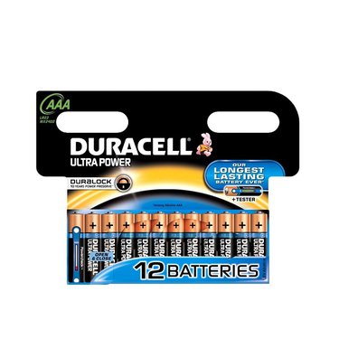 Батарейка Duracell UltraPower AAA LR03 алкалин. уп-12 1шт