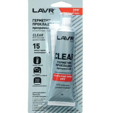 LAVR Ln1740 Герметик прозрачный высокотемпературный 70гр. 111740