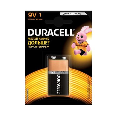 Батарейка Duracell Basic 9V 6LR61 алкалин. 1шт