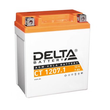 АКБ Moto 7А DELTA CT1207.1 12V (114x70x132)
