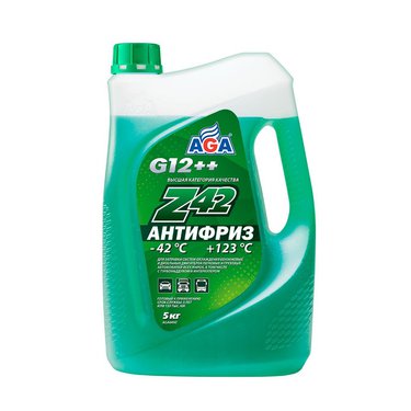 Антифриз AGA Z-42 G12++ зелёный 5кг