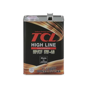 Масло моторное TCL High Line, Fully Synth, SN/CF, 5W40, 4л H0040540