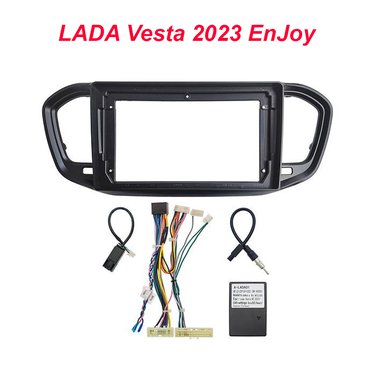 Установочный к-т для штатной а/м 9" LADA Vesta 2023 NEW + проводка CAN (EnJoy)