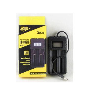АЗУ для 2 АКБ 18650 (Фонари, Электр. сигареты) зарядка USB