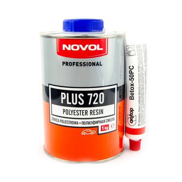 Полиэфирная смола Novol PLUS 720, 1 кг 36112 + Отвердитель