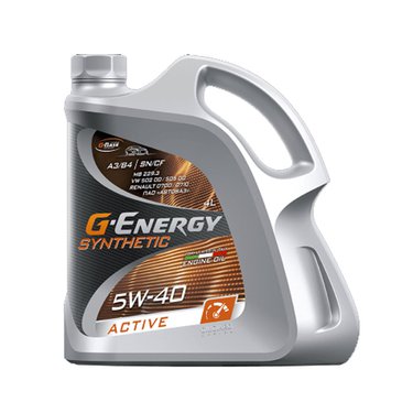 Масло моторное G-Energy Synthetic Active 5w40 A3/B4 4л