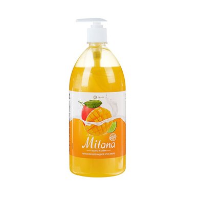 Фото GraSS Крем-мыло жидкое увлажняющее "Milana манго и лайм" (флакон 1000 мл) 125418
