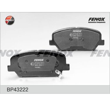 Колодки торм. перед. FENOX BP43222 Hyundai I30. Kia Ceed 1,4-1,6