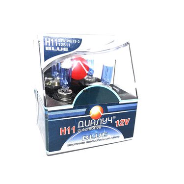 Лампа 12V Диал-Луч H11 55W BLUE DUO (Eurobox,2шт.) 0999