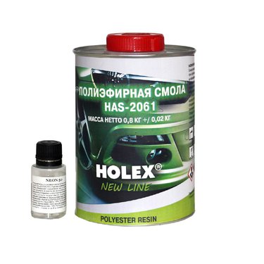 Полиэфирная смола HOLEX 0,8кг + 0,02