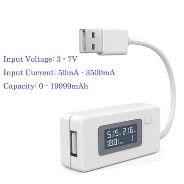 Вольтметр для проверки USB зарядников (с прводом)