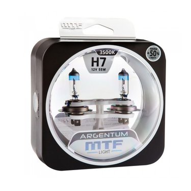 Лампа 12V MTF H7 55W Argentum+80% (Eurobox,2шт.)