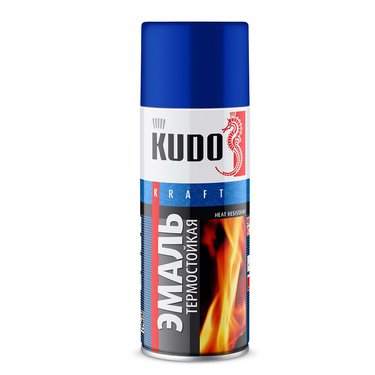 KUDO Краска термостойкая синяя 520мл KU-5004
