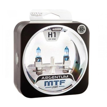 Лампа 12V MTF H1 55W Argentum+80% (Eurobox,2шт.)
