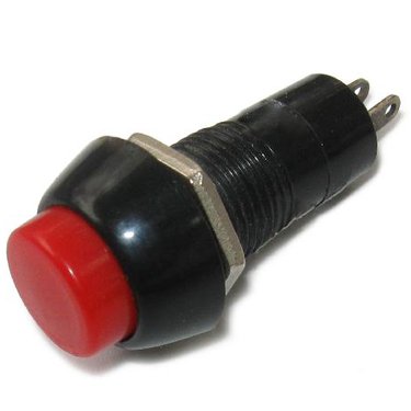Кнопка с фиксацией D-204 красн.