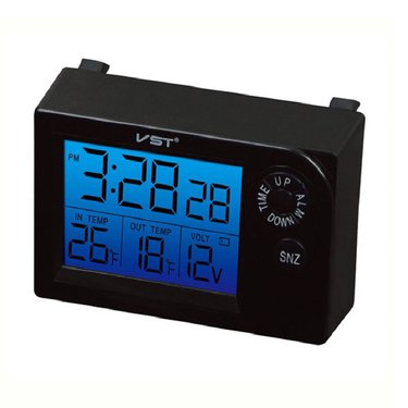 Термометр внутр/нар. часы. вольтметр VST 7048V