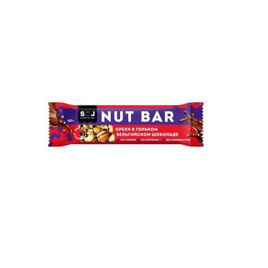 Фото Ореховый батончик "NUT BAR" со вкусом айриш-крим в горьком шоколаде 40г 520-591
