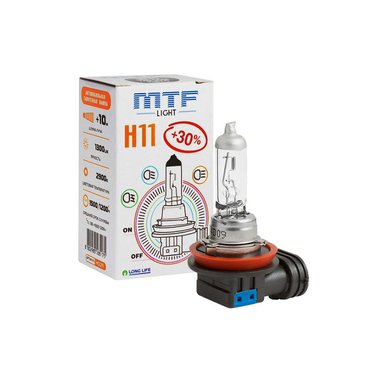 Лампа 12V MTF H11 55W Standart +30%