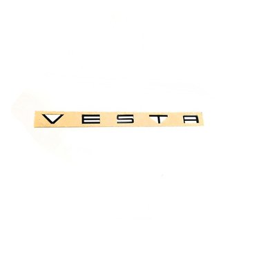 Надпись VESTA на трафарете в стиле Porsche