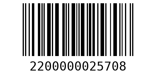 Штрихкод 2200000025708