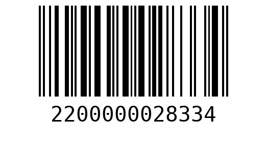 Штрихкод 2200000028334