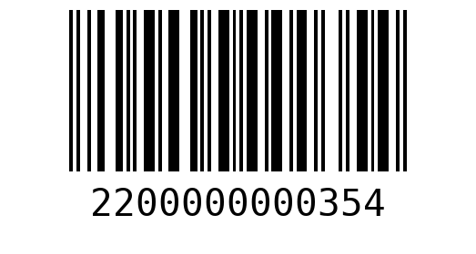 Штрихкод 2200000000354