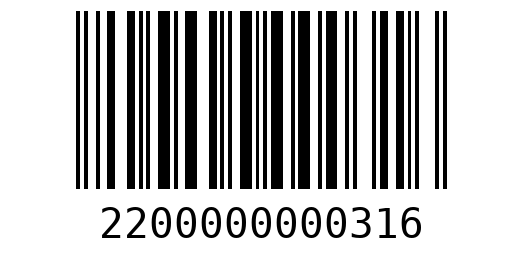 Штрихкод 2200000000316