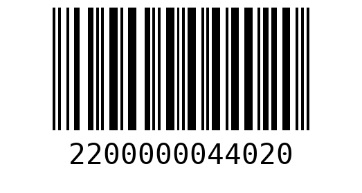 Штрихкод 2200000044020