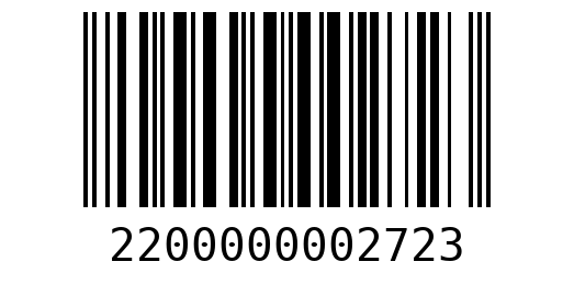 Штрихкод 2200000002723