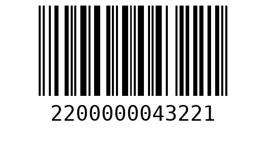 Штрихкод 2200000043221