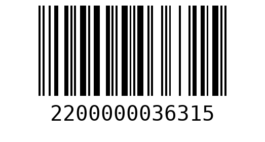 Штрихкод 2200000036315