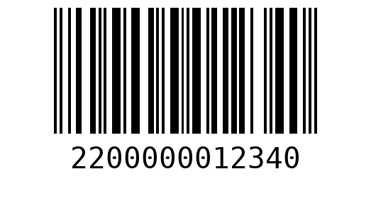 Штрихкод 2200000012340