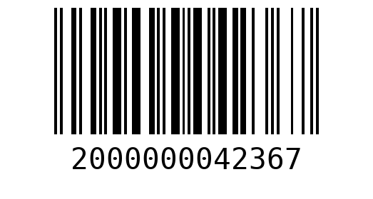 Штрихкод 2000000042367