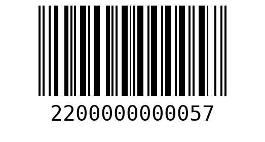 Штрихкод 2200000000057