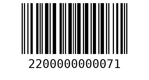 Штрихкод 2200000000071