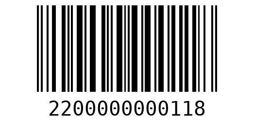 Штрихкод 2200000000118