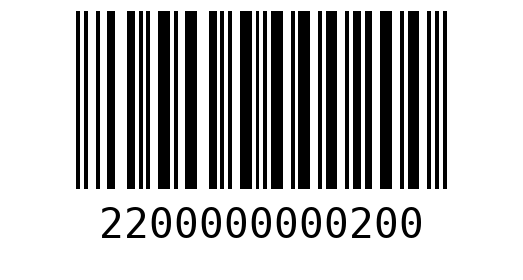 Штрихкод 2200000000200