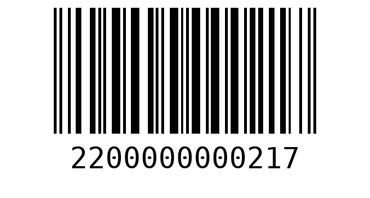Штрихкод 2200000000217