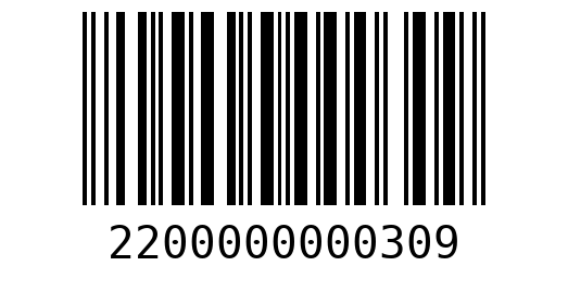 Штрихкод 2200000000309