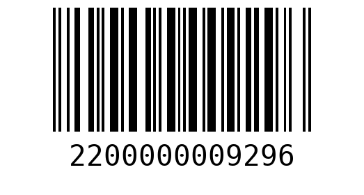 Штрихкод 2200000009296