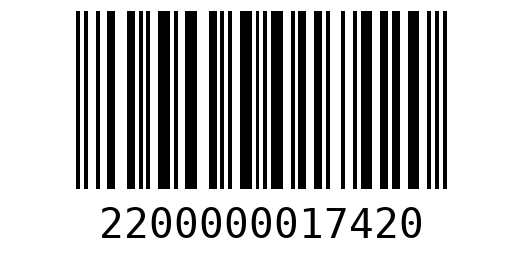 Штрихкод 2200000017420