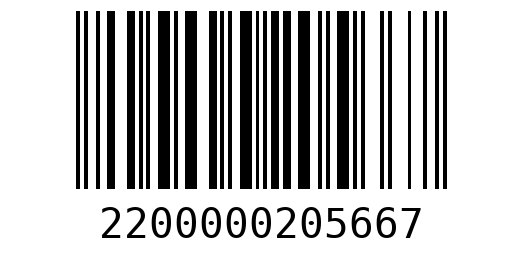 Штрихкод 2200000205667