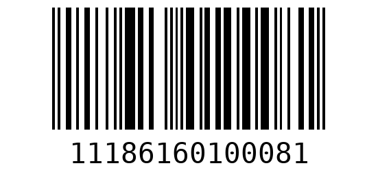 Штрихкод 11186160100082