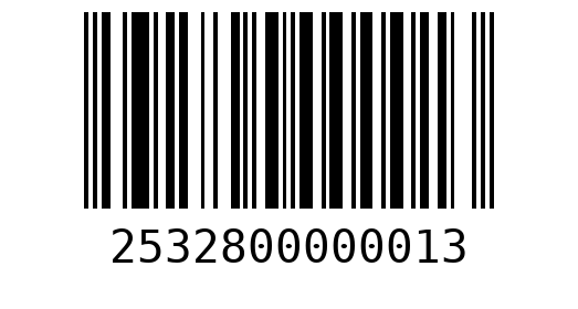 Штрихкод 2532800000013