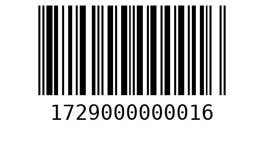 Штрихкод 172900000001